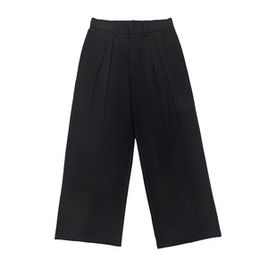 
Men's Sheng [High Quality TR Color Spun Non-Fade] Summer Three-needle Pleated A-Line Wide-Leg Floor-length Loose Suit Pants