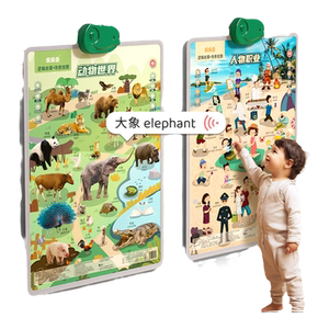 
Infants and young children audio early education stand-up children animal cognition enlightenment book wall sticker picture hanging painting baby pinyin card