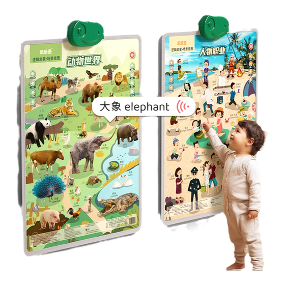 
Infants and young children audio early education stand-up children animal cognition enlightenment book wall sticker picture hanging painting baby pinyin card