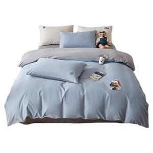 
TeenieWeenie Bear Class A student dormitory bed three-piece set pure cotton quilt cover children's bedding four-piece set 4