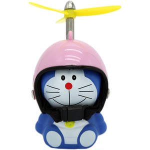 Little yellow duck helmet Bamboo dragonfly car load rearview mirror decorative motorcycle electric vehicle exterior mirror reversing mirror decoration