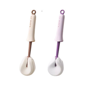 Squeeze cup brush, long handle, two-in-one home washing cup lid, thermos cup, straw brush, no dead angle cleaning artifact