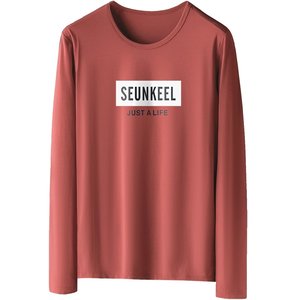 
Modal spring and autumn long-sleeved T-shirt men's white trendy inner bottoming shirt antibacterial anti-mites round neck shirt autumn clothes