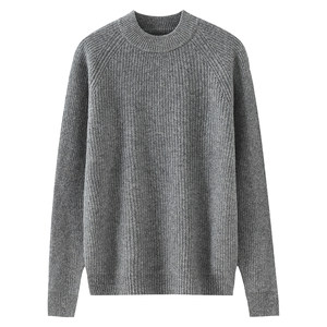 
Seven-needle double-strand thickened 100% pure wool sweater half turtleneck men's sweater autumn and winter loose pullover knitted bottoming shirt