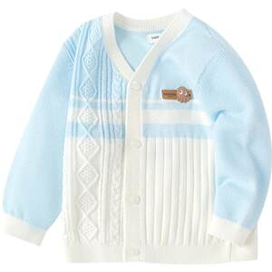 
Balabala boys knitted sweater jacket baby cardigan sweater spring and autumn children's clothing children's casual top