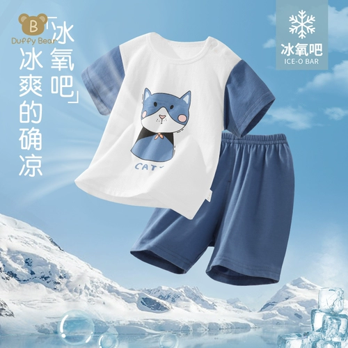 Летняя одежда для мальчиков, комплект, детские хлопковые тонкие летние шорты для новорожденных для отдыха, короткий рукав