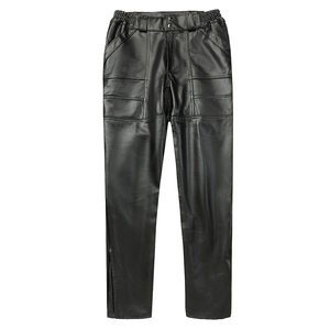 
Genuine leather trousers for men, first-layer cowhide motorcycles, middle-aged and elderly loose outdoor straight high-waisted windproof leather trousers