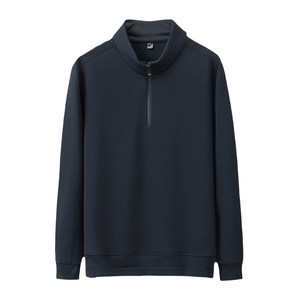 
Woodpecker velvet sweatshirt men's velvet thickened men's half-zip long-sleeved T-shirt stand-up collar casual top bottoming shirt