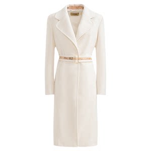 
AM1C Martini mid-length coat velvet printed belt