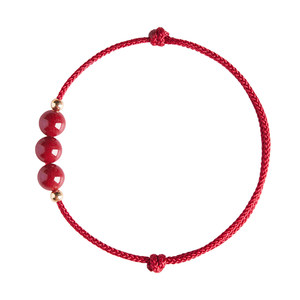 Cinnabar Anklet Women's 2026 New Trendy Transfer Beads Good Luck Red Rope Anklet Year of the Horse Animal Year Foot Rope Cinnabar Bracelet