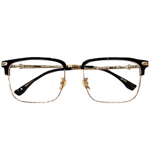 Ultra -light titanium shelter half -frame glasses myopia professional can be used to count black square faces, big eyes, eyes frame female