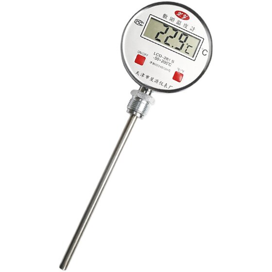 
Probe type electronic digital display bimetal thermometer with probe stainless steel industrial temperature sensor high precision