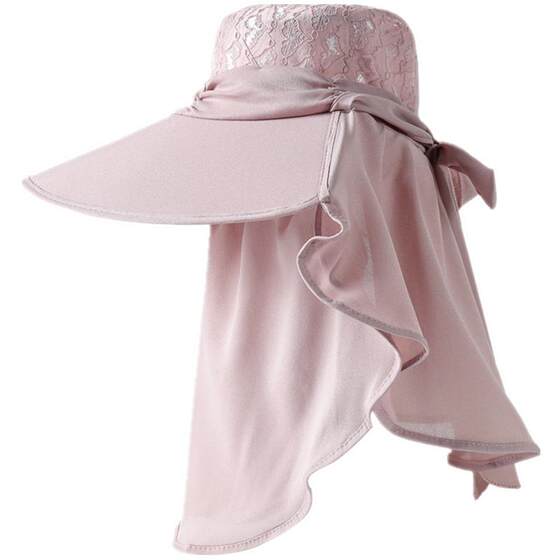 Large eaves sun hat Female summer outdoor sunscreen covers face and cold hat versatile anti -ultraviolet riding bike out of the sun hat