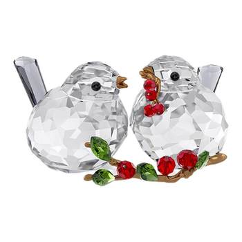 
Swarovski Idyllia Bird Couple with Berry Ornament Decoration Gift