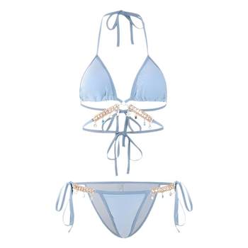 High-end hot girl girl bikini three-piece swimsuit