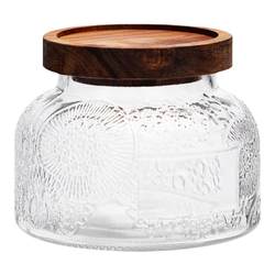Retro glass sealed jar tea sugar honey coffee jar