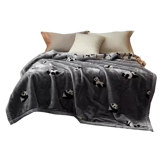 Hengyuanxiang A two -layer thickened Lasher blanket in winter thickened small covered blanket quilts sofa puffy blanket nap
