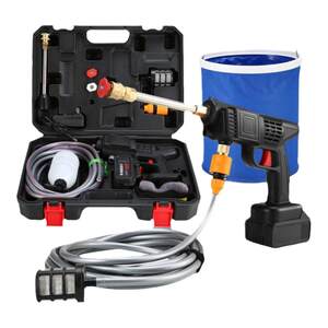 
Hili Wireless Car Wash Gun Sprayer Household Car Washer Lithium Battery High Voltage Car Wash Machine Handheld Portable Water Gun