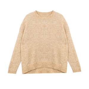 
Huilan shopping mall lazy style sheep sweater for women's spring new round neck pullover base knit top