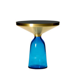 German designer living room bedside round glass tea table