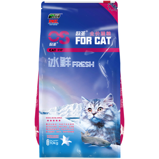 
Isao Sheng cat food 10kg 20*0.5kg adult cat and kitten food full price nutritional cat food British short blue cat main food for the whole cat period
