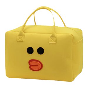 Cartoon bag travel bag large capacity cute storage bag children's luggage bag lever box felt bag portable storage
