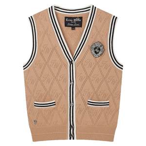 
TeenieWeenie Bear Outlet Women's Clothing Fall Academy Style Sweater Vest Contrast Color Warm Match for Women
