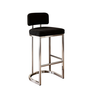 
Medieval style stainless steel bar chair designer cafe dining bar bar stool simple modern home island chair