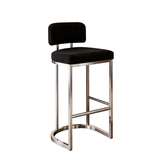 
Medieval style stainless steel bar chair designer cafe dining bar bar stool simple modern home island chair