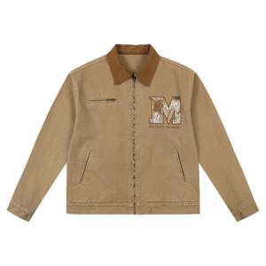 MEDM Lace Detroit Casual Lapel Jacket for Men and Women Couples Trendy American Retro Loose Jacket Spring and Autumn