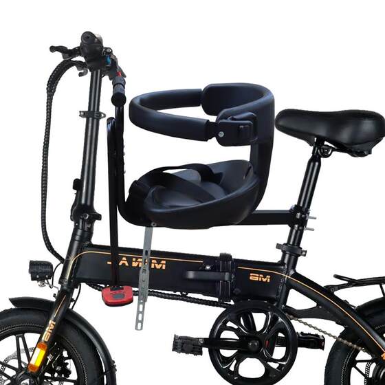 Lithium battery folding bicycle front children's seat bicycle front baby safety seat mountain car driving children chair

