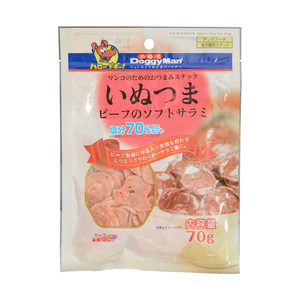Japan Dog Man Salami Wave slices 70g beef lamb pork slices, meat strip teddy dog ​​elderly elderly snacks