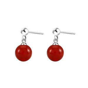 
S925 sterling silver earrings versatile Doudou small ball DIY handmade jewelry earring accessories with open ring ear clip