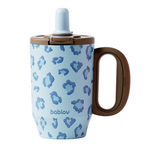 
bablov thermos cup, high-looking girl's new straw cup, ceramic coated liner, office coffee cup