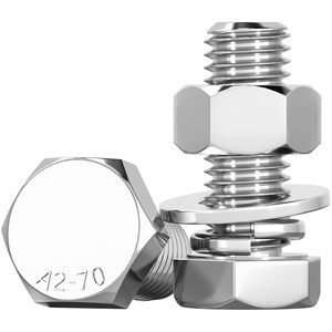 M3-M20 outer hexagon bolt 304 stainless steel screw nut set accessories large rod M6M8M10M12M16
