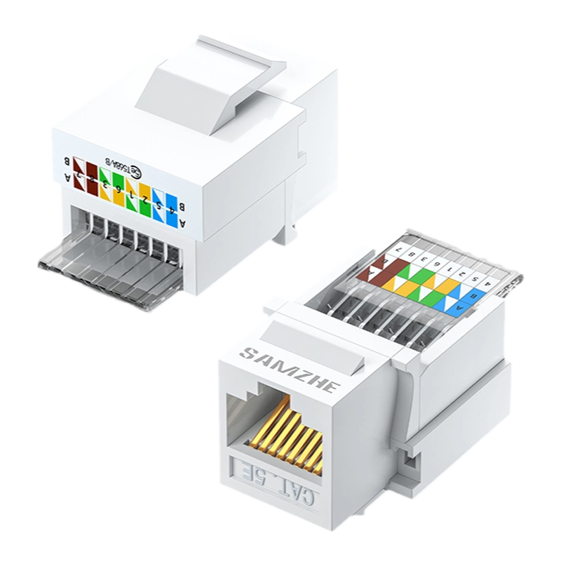 山泽网络模块六类千兆cat6免打网口超五类百兆非屏蔽RJ45水晶头