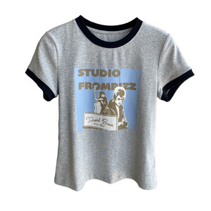 
AMR UU American casual fashionable slim printed shoulder short-sleeved slim T-shirt women's tops 2026 new style