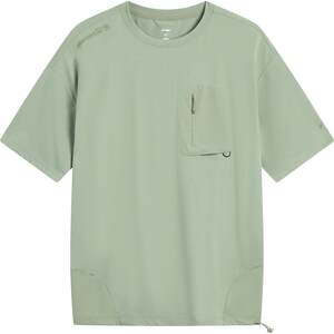 
Li Ning Outdoor CF Traceability Short-sleeved T-shirt Men's New Quick-drying Cool Round Neck Loose Knitted Casual Sportswear