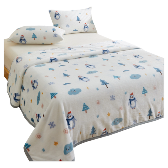 
Class A nap blanket student dormitory coral velvet double-sided single blanket office sofa air conditioning lunch blanket