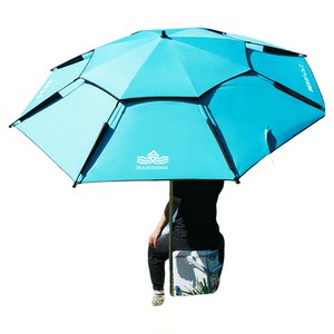 Handing No. 1 fishing umbrella explosion-proof rain sunshade universal buckle frame thickened vinyl large fishing umbrella rain fishing umbrella crutch umbrella
