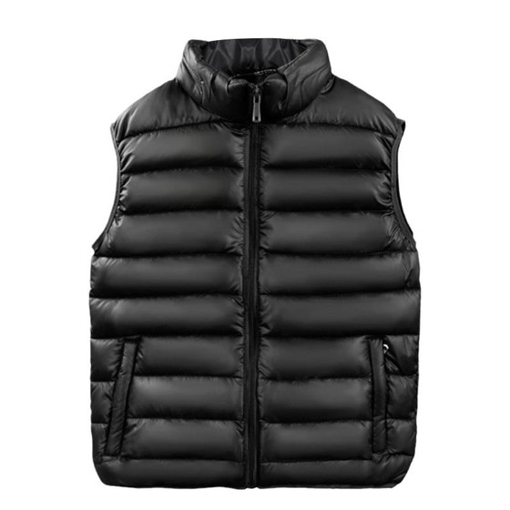 Casual men's cotton cotton shoulder vest, warm and thickened large size Middle -aged vest male father coat down cotton
