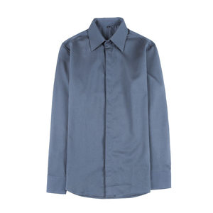 
High-end pure black shirt men's long-sleeved handsome outfit men's abstinent Naples suit shirt underwear