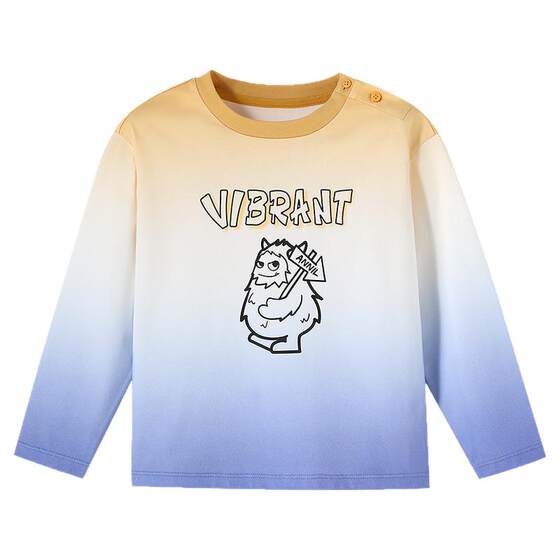 
[Same style in shopping malls] Annai children's clothing boys' round neck long-sleeved T-shirt spring new elastic XB511556