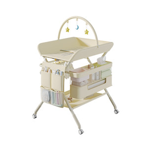 The newborn of the baby care table for the diaper table to change the diapers.
