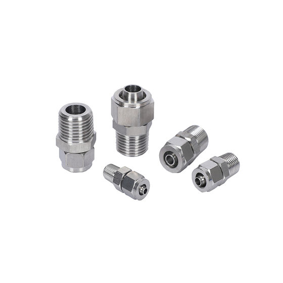 
304 stainless steel quick-twist connector straight-through thread terminal trachea hose pu quick pneumatic accessories
