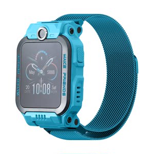 
Suitable for Little Genius Phone Watch Strap Z11/Z6Pro/Z7S/Z8/Z9/Z10 Junior Edition Children's Milanese Magnetic Peak Edition Q3/D2/D3/D5/Q1A Breathable Wristband Accessories