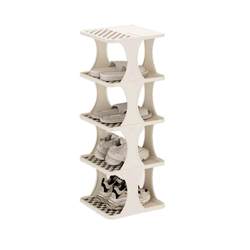 Simple shoe rack can be stacked under the bed with checkerboard shoe cabinet