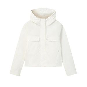
FILA Official Women's Woven Jacket 2026 Summer New Casual Simple Comfortable Hooded Jacket Top