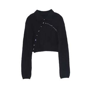 NANASTORE capsule series design niche doll collar sweater women knitted top short slim spring