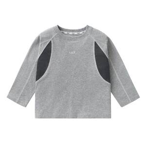 
Right European boys and girls bottoming shirt children's long-sleeved T-shirt contrasting color fashionable spring and autumn new children's clothing inner top